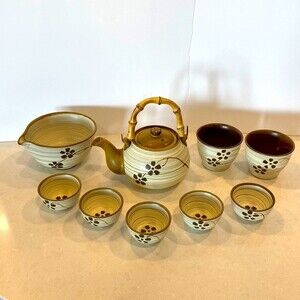 Traditional Ceremonial 9 Pc Tea Set by Yeoju Icheon.